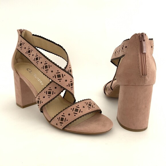 New CL by Chinese Laundry Perforated Open-toe Sandals Pink 10 - Picture 3 of 11